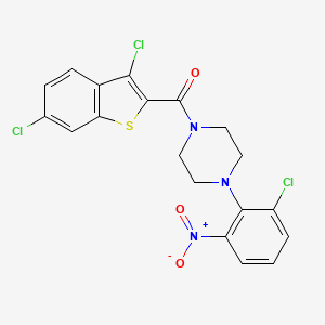 1-(2-chloro-6-nitrophenyl)-4-[(3,6-dichloro-1-benzothien-2-yl)carbonyl]piperazine