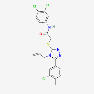 molecular formula C20H17Cl3N4OS B4132516 2-{[4-allyl-5-(3-chloro-4-methylphenyl)-4H-1,2,4-triazol-3-yl]thio}-N-(3,4-dichlorophenyl)acetamide 