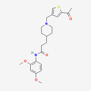 3-{1-[(5-acetyl-3-thienyl)methyl]-4-piperidinyl}-N-(2,4-dimethoxyphenyl)propanamide