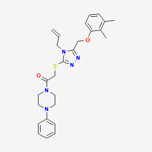 molecular formula C26H31N5O2S B4132534 1-[({4-allyl-5-[(2,3-dimethylphenoxy)methyl]-4H-1,2,4-triazol-3-yl}thio)acetyl]-4-phenylpiperazine 