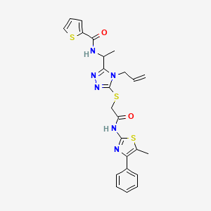 N-{1-[4-allyl-5-({2-[(5-methyl-4-phenyl-1,3-thiazol-2-yl)amino]-2-oxoethyl}thio)-4H-1,2,4-triazol-3-yl]ethyl}-2-thiophenecarboxamide