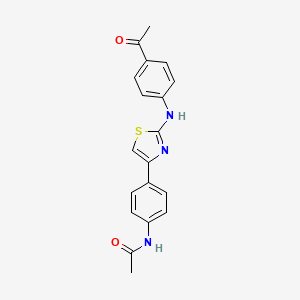 N-(4-{2-[(4-acetylphenyl)amino]-1,3-thiazol-4-yl}phenyl)acetamide