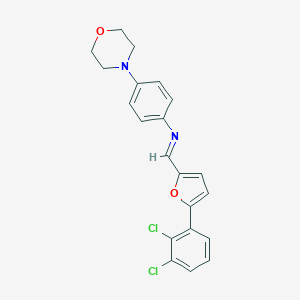 molecular formula C21H18Cl2N2O2 B413261 1-[5-(2,3-dichlorophenyl)furan-2-yl]-N-(4-morpholin-4-ylphenyl)methanimine 