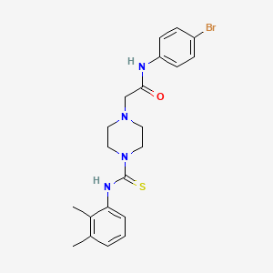 molecular formula C21H25BrN4OS B4132615 N-(4-bromophenyl)-2-(4-{[(2,3-dimethylphenyl)amino]carbonothioyl}-1-piperazinyl)acetamide 