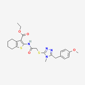 ethyl 2-[({[5-(4-methoxybenzyl)-4-methyl-4H-1,2,4-triazol-3-yl]thio}acetyl)amino]-4,5,6,7-tetrahydro-1-benzothiophene-3-carboxylate