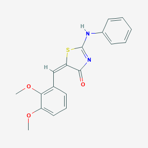 (5E)-2-anilino-5-[(2,3-dimethoxyphenyl)methylidene]-1,3-thiazol-4-one