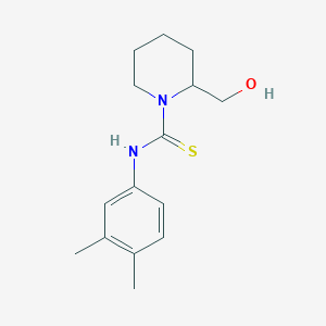 molecular formula C15H22N2OS B4132637 N-(3,4-dimethylphenyl)-2-(hydroxymethyl)-1-piperidinecarbothioamide 