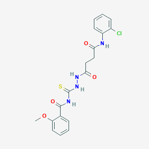 N-[(2-{4-[(2-chlorophenyl)amino]-4-oxobutanoyl}hydrazino)carbonothioyl]-2-methoxybenzamide