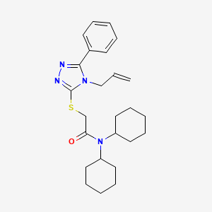 2-[(4-allyl-5-phenyl-4H-1,2,4-triazol-3-yl)thio]-N,N-dicyclohexylacetamide