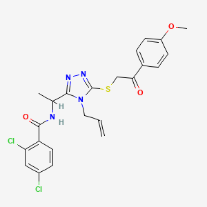 N-[1-(4-allyl-5-{[2-(4-methoxyphenyl)-2-oxoethyl]thio}-4H-1,2,4-triazol-3-yl)ethyl]-2,4-dichlorobenzamide