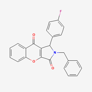 molecular formula C24H16FNO3 B4132704 2-benzyl-1-(4-fluorophenyl)-1,2-dihydrochromeno[2,3-c]pyrrole-3,9-dione 