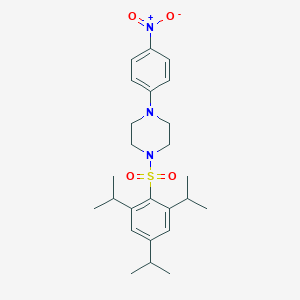 molecular formula C25H35N3O4S B413271 1-(4-Nitrophenyl)-4-[(2,4,6-triisopropylphenyl)sulfonyl]piperazine 