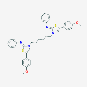 N-(5-(4-methoxyphenyl)-3-[6-(5-(4-methoxyphenyl)-2-(phenylimino)-1,3-thiazol-3(2H)-yl)hexyl]-1,3-thiazol-2(3H)-ylidene)-N-phenylamine