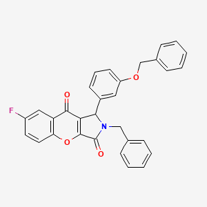 2-benzyl-1-[3-(benzyloxy)phenyl]-7-fluoro-1,2-dihydrochromeno[2,3-c]pyrrole-3,9-dione