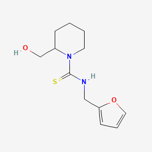 molecular formula C12H18N2O2S B4132752 N-(2-furylmethyl)-2-(hydroxymethyl)-1-piperidinecarbothioamide 