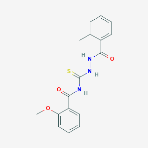 2-methoxy-N-{[2-(2-methylbenzoyl)hydrazino]carbonothioyl}benzamide