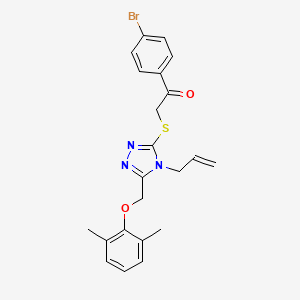 2-({4-allyl-5-[(2,6-dimethylphenoxy)methyl]-4H-1,2,4-triazol-3-yl}thio)-1-(4-bromophenyl)ethanone