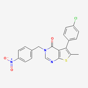 molecular formula C20H14ClN3O3S B4132784 5-(4-chlorophenyl)-6-methyl-3-(4-nitrobenzyl)thieno[2,3-d]pyrimidin-4(3H)-one 