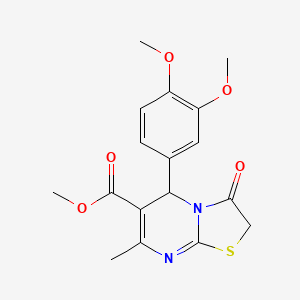 molecular formula C17H18N2O5S B4132825 methyl 5-(3,4-dimethoxyphenyl)-7-methyl-3-oxo-2,3-dihydro-5H-[1,3]thiazolo[3,2-a]pyrimidine-6-carboxylate 