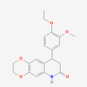 molecular formula C20H21NO5 B4132832 9-(4-ethoxy-3-methoxyphenyl)-2,3,8,9-tetrahydro[1,4]dioxino[2,3-g]quinolin-7(6H)-one 