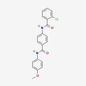 molecular formula C21H17ClN2O3 B4132846 2-chloro-N-(4-{[(4-methoxyphenyl)amino]carbonyl}phenyl)benzamide 