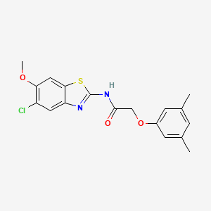 molecular formula C18H17ClN2O3S B4132875 N-(5-chloro-6-methoxy-1,3-benzothiazol-2-yl)-2-(3,5-dimethylphenoxy)acetamide 