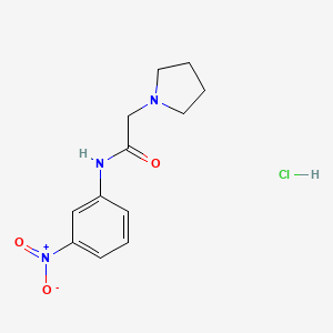 molecular formula C12H16ClN3O3 B4132888 N-(3-nitrophenyl)-2-(1-pyrrolidinyl)acetamide hydrochloride 