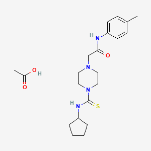 2-{4-[(cyclopentylamino)carbonothioyl]-1-piperazinyl}-N-(4-methylphenyl)acetamide acetate
