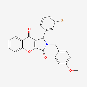 molecular formula C25H18BrNO4 B4132939 1-(3-bromophenyl)-2-(4-methoxybenzyl)-1,2-dihydrochromeno[2,3-c]pyrrole-3,9-dione 