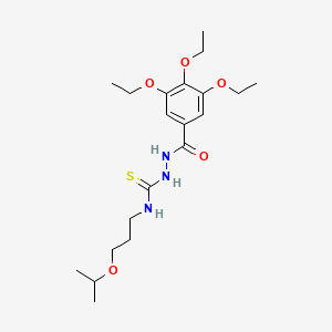 molecular formula C20H33N3O5S B4132945 N-(3-isopropoxypropyl)-2-(3,4,5-triethoxybenzoyl)hydrazinecarbothioamide 