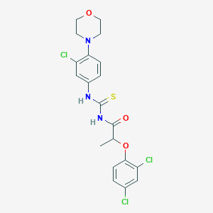 molecular formula C20H20Cl3N3O3S B4132948 N-({[3-chloro-4-(4-morpholinyl)phenyl]amino}carbonothioyl)-2-(2,4-dichlorophenoxy)propanamide 
