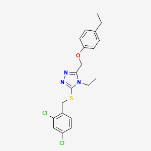 molecular formula C20H21Cl2N3OS B4132970 3-[(2,4-dichlorobenzyl)thio]-4-ethyl-5-[(4-ethylphenoxy)methyl]-4H-1,2,4-triazole 