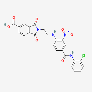 2-{2-[(4-{[(2-chlorophenyl)amino]carbonyl}-2-nitrophenyl)amino]ethyl}-1,3-dioxo-5-isoindolinecarboxylic acid