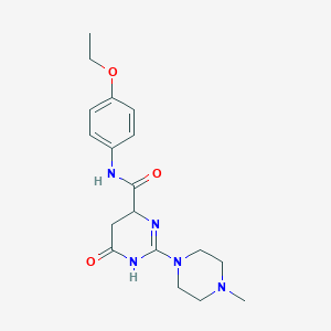 molecular formula C18H25N5O3 B4132977 N-(4-ethoxyphenyl)-2-(4-methyl-1-piperazinyl)-6-oxo-3,4,5,6-tetrahydro-4-pyrimidinecarboxamide 