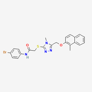 N-(4-bromophenyl)-2-[(4-methyl-5-{[(1-methyl-2-naphthyl)oxy]methyl}-4H-1,2,4-triazol-3-yl)thio]acetamide