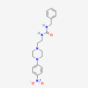 molecular formula C20H25N5O3 B4133019 N-benzyl-N'-{2-[4-(4-nitrophenyl)-1-piperazinyl]ethyl}urea 