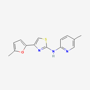 molecular formula C14H13N3OS B4133040 5-methyl-N-[4-(5-methyl-2-furyl)-1,3-thiazol-2-yl]-2-pyridinamine 