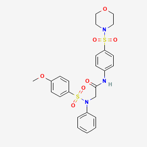 N~2~-[(4-methoxyphenyl)sulfonyl]-N~1~-[4-(4-morpholinylsulfonyl)phenyl]-N~2~-phenylglycinamide