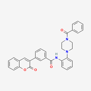 N-[2-(4-benzoyl-1-piperazinyl)phenyl]-3-(2-oxo-2H-chromen-3-yl)benzamide
