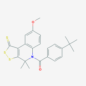 5-(4-tert-butylbenzoyl)-8-methoxy-4,4-dimethyl-4,5-dihydro-1H-[1,2]dithiolo[3,4-c]quinoline-1-thione
