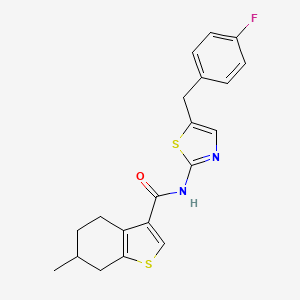 N-[5-(4-fluorobenzyl)-1,3-thiazol-2-yl]-6-methyl-4,5,6,7-tetrahydro-1-benzothiophene-3-carboxamide