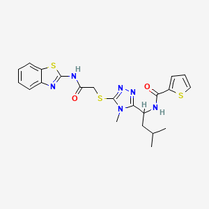 N-[1-(5-{[2-(1,3-benzothiazol-2-ylamino)-2-oxoethyl]thio}-4-methyl-4H-1,2,4-triazol-3-yl)-3-methylbutyl]-2-thiophenecarboxamide
