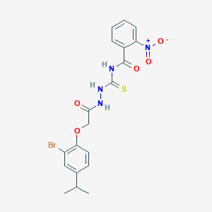 N-({2-[(2-bromo-4-isopropylphenoxy)acetyl]hydrazino}carbonothioyl)-2-nitrobenzamide