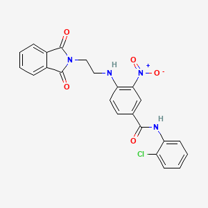 N-(2-chlorophenyl)-4-{[2-(1,3-dioxo-1,3-dihydro-2H-isoindol-2-yl)ethyl]amino}-3-nitrobenzamide