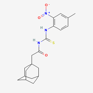 2-(1-adamantyl)-N-{[(4-methyl-2-nitrophenyl)amino]carbonothioyl}acetamide