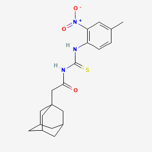 molecular formula C20H25N3O3S B4133155 2-(1-adamantyl)-N-{[(4-methyl-2-nitrophenyl)amino]carbonothioyl}acetamide 