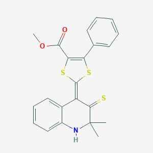 methyl (2E)-2-(2,2-dimethyl-3-sulfanylidene-1H-quinolin-4-ylidene)-5-phenyl-1,3-dithiole-4-carboxylate