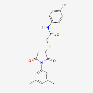 N-(4-bromophenyl)-2-{[1-(3,5-dimethylphenyl)-2,5-dioxo-3-pyrrolidinyl]thio}acetamide