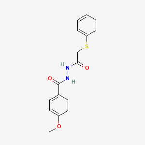 4-methoxy-N'-[(phenylthio)acetyl]benzohydrazide