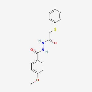 molecular formula C16H16N2O3S B4133192 4-methoxy-N'-[(phenylthio)acetyl]benzohydrazide 